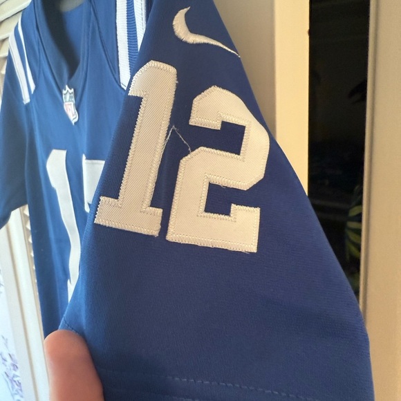 Youth Indianapolis Colts Andrew Luck Nike Royal Color Rush Game Jersey in Medium - Picture 3 of 11